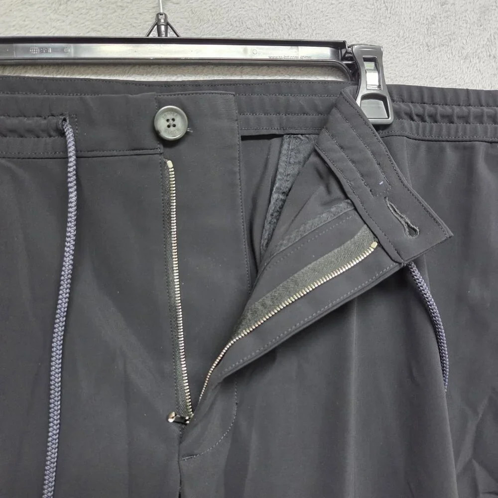 Proper Cloth Pants Mens 46x29 Black The Milano Performance Jogger Travel Comfort
